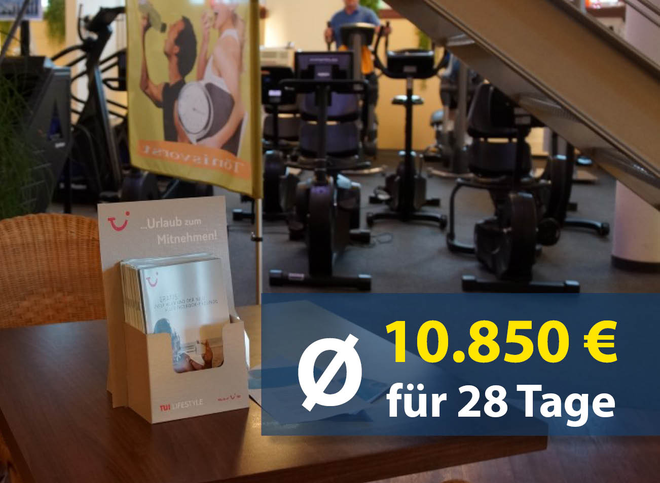 Aufsteller Fitness/Schwimmbad: 10 Locations - 10 Werbemittel