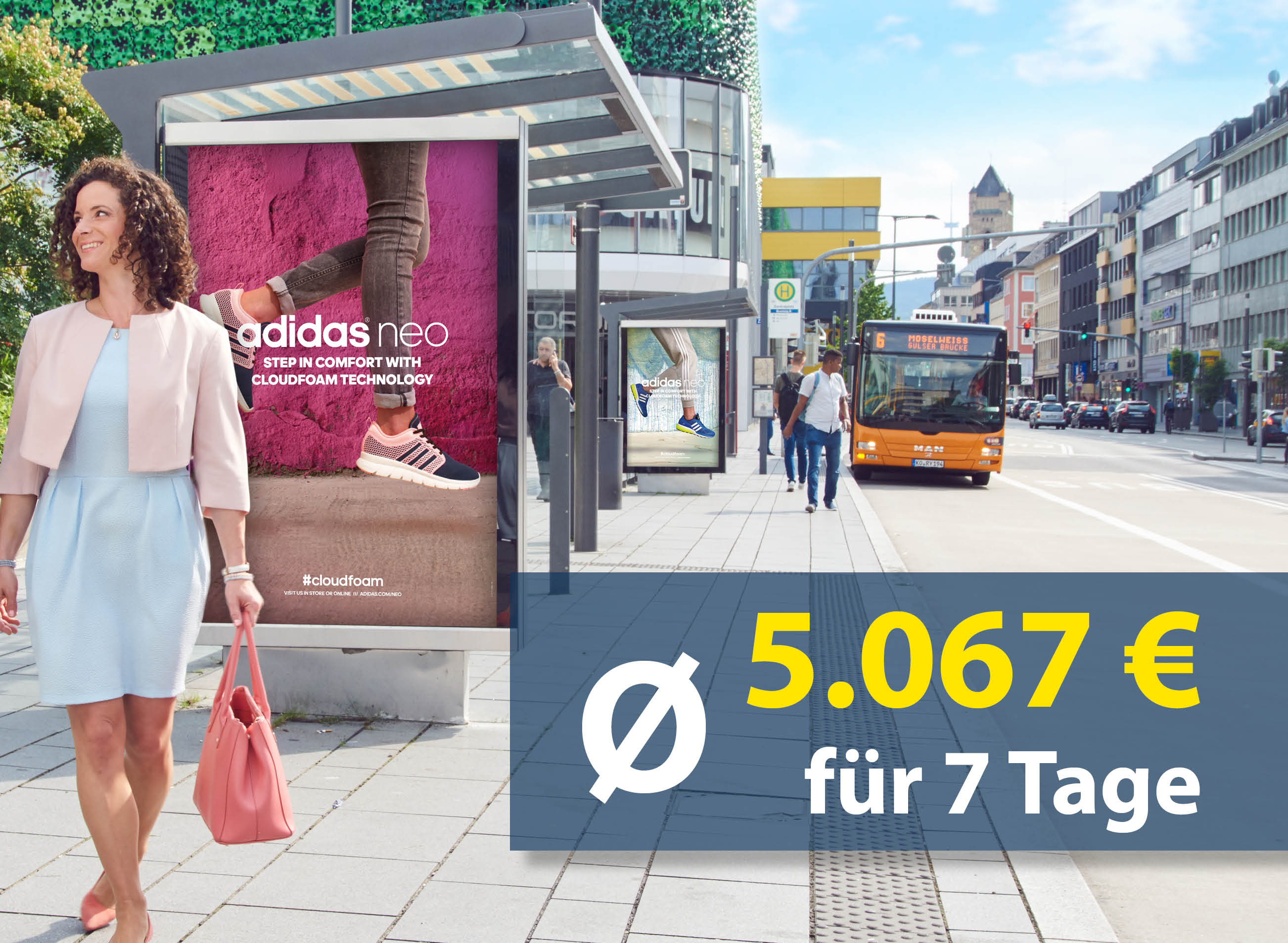 57 Citylight-Poster in Bergheim (60.000 Einwohner)